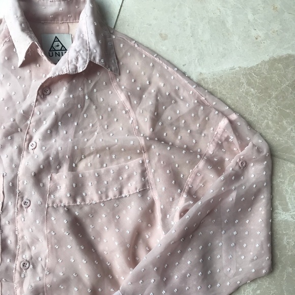 Unif Pink Polka Dot Blouse - Picture 5 of 7